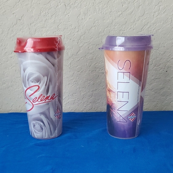 Selena Quintanilla Travel Tumblers Set 3 Cups Stripes 2019 - Picture 3 of 6